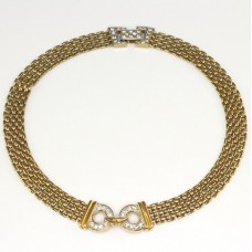 opulent colier sautoir ART DECO. gold plated. Franta anii '80